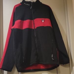 Roots Black and Red Classic Fleece Jacket